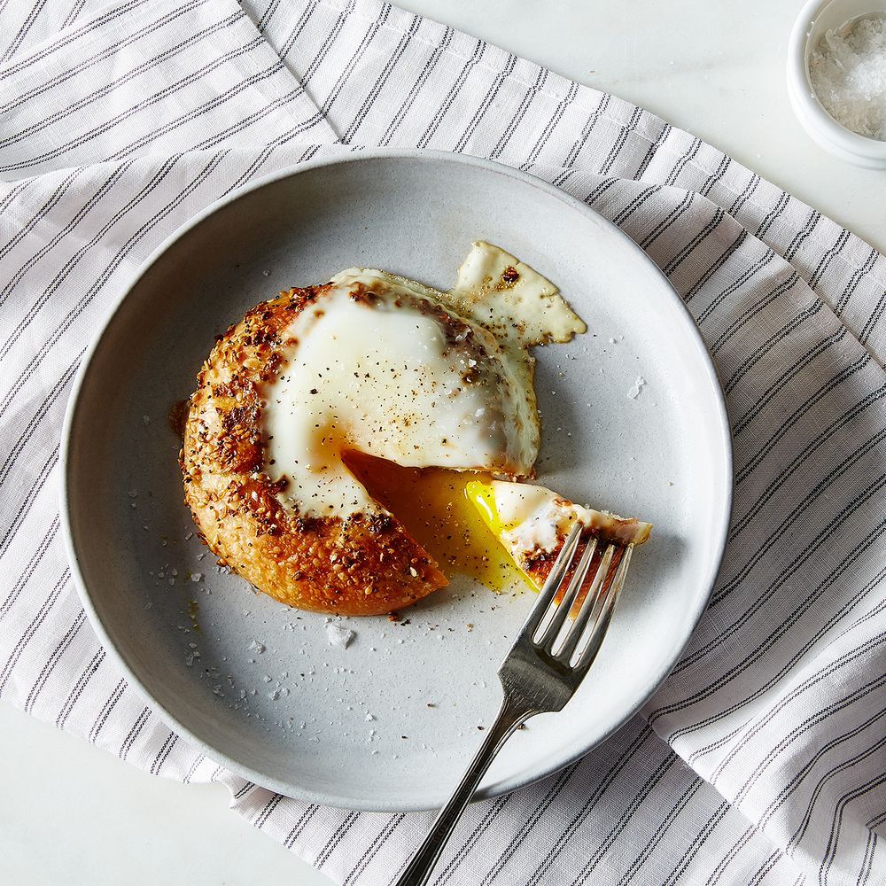 Egg in a bagel hole