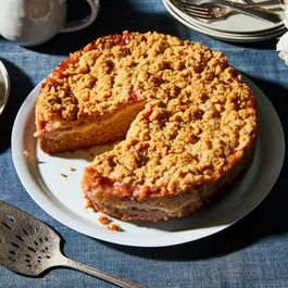 Rhubarb and ginger. Coffee cake by Karen