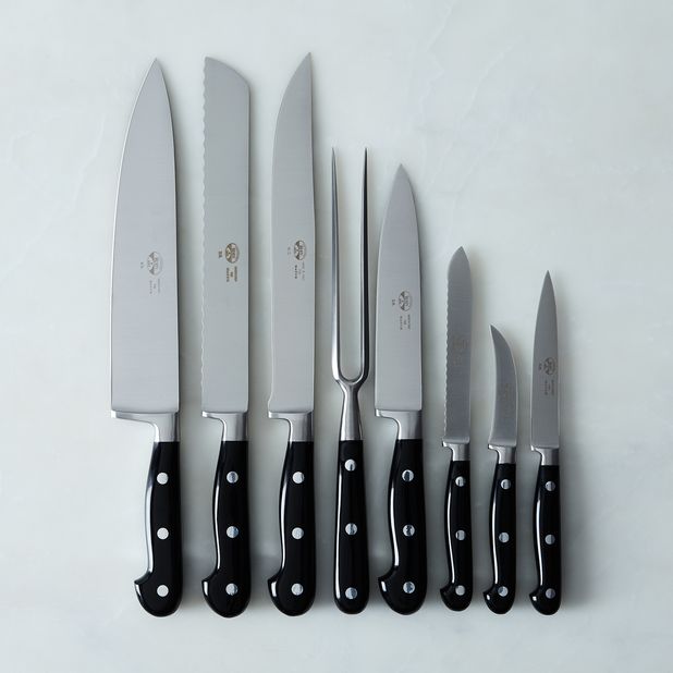 Kitchen Knives And Knife Sharpener Royalty Free Vector Image
