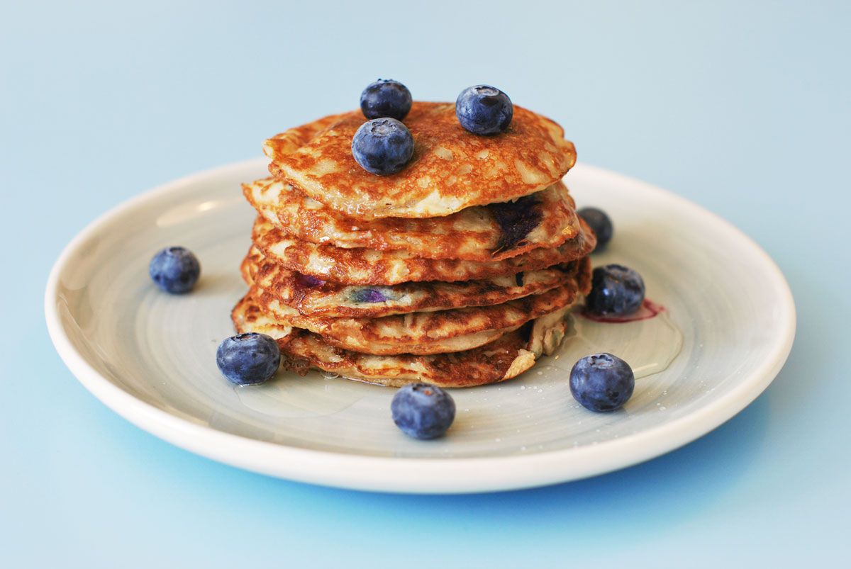Almond Meal Pancakes with Blueberries Recipe on Food52.