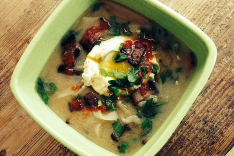 Bacon and Egg Miso Breakfast Soup Recipe on Food52