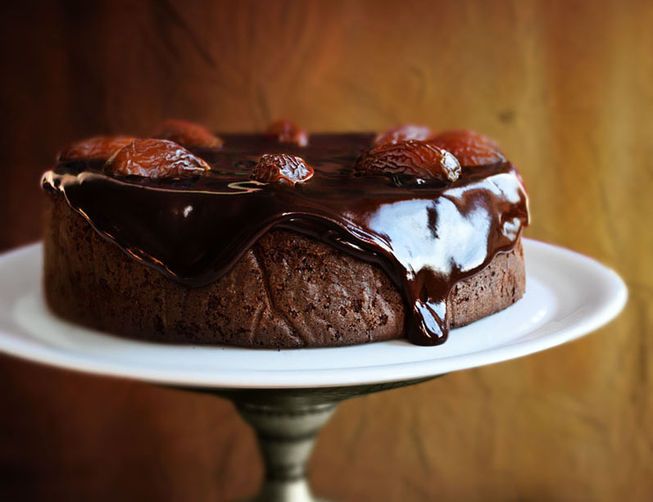Chocolate-Date Cake with Sticky Toffee Glaze, from Food52