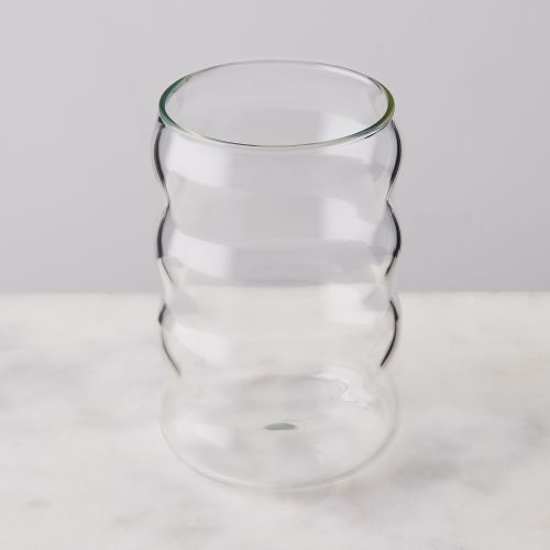 Wavy Ripple Glass Cup, Smoothie glass