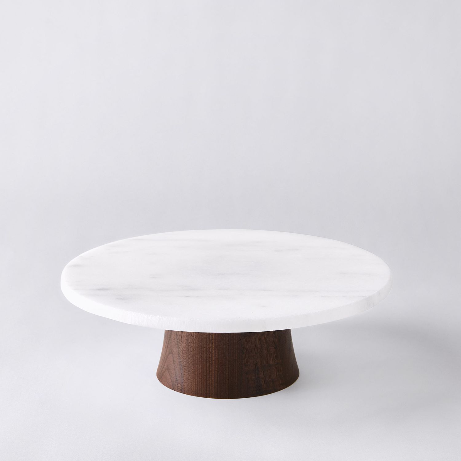 JK Adams Rotating Cake Stand in Marble & Walnut For Easy Frosting 