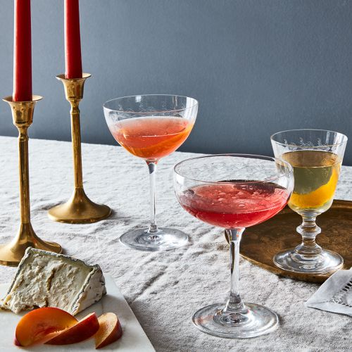6 Vintage Etched Red Cocktail Glasses, 1950's, Vintage 4 oz Small Cocktail  - Martini Glasses, Craft Cocktail glasses