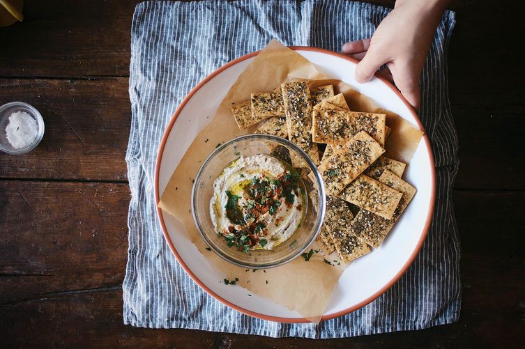 Chickpea Crackers with za'atar on Food52
