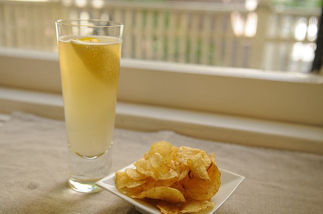 Radler and Spicy Chips