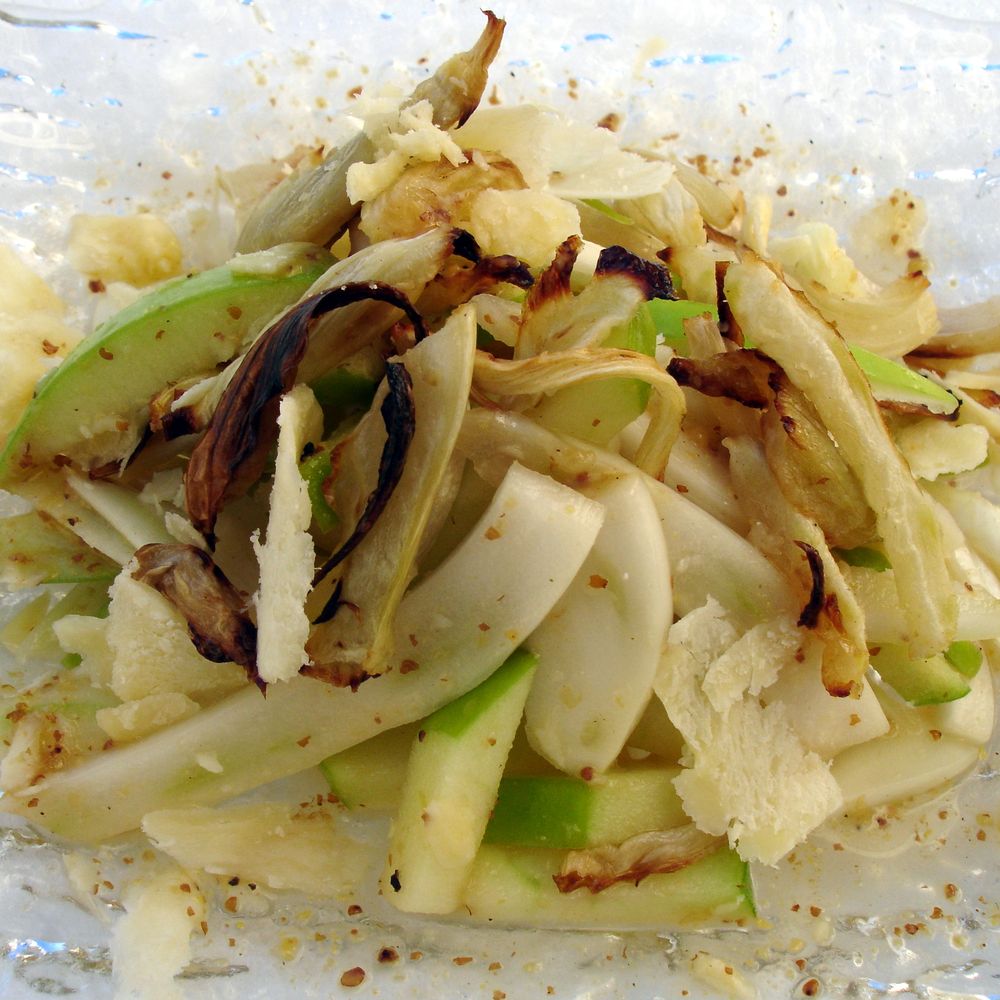 apple, fennel salad with reduced apple cider dressing