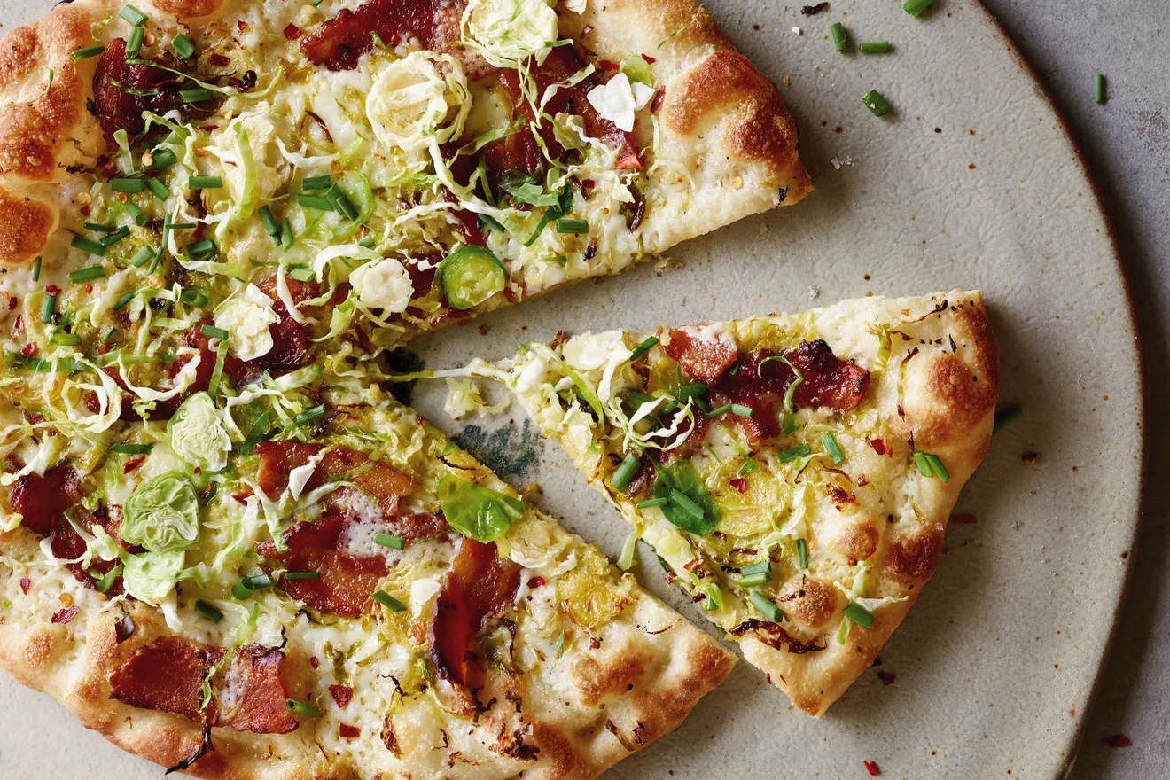 Shaved Brussels Sprouts Pizza