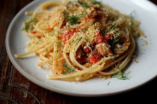 Linguine with Sardines Tomato and Fennel