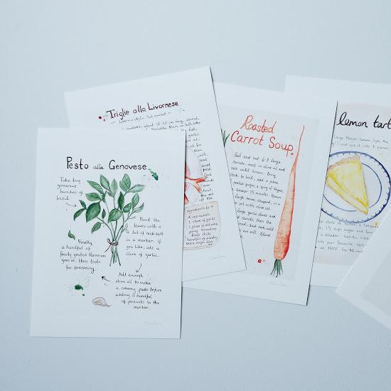 Your Own Recipe Converted to a Custom Watercolor Painting by Emiko Davies