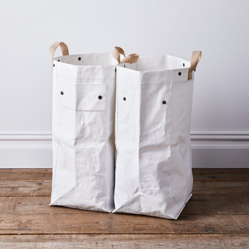 Uashmama Eco-Friendly Laundry Bag with Label (White)