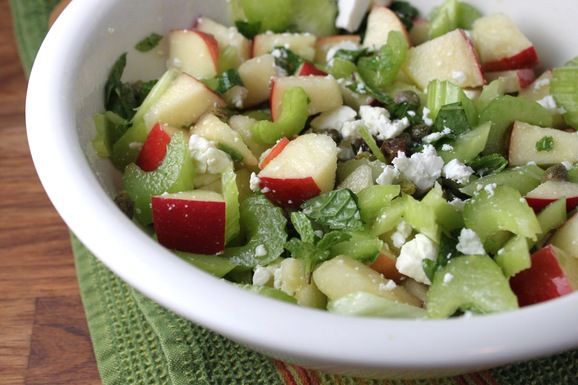 Sweet, Salty, Crunchy, Zingy Apple and Celery Salad 