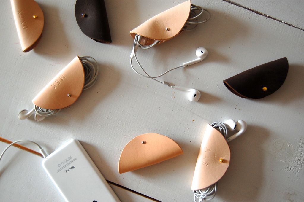 Laura Kaesshaefer DIY Leather Headphone Holders