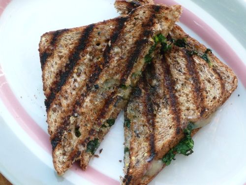Grilled Cheddar with Broccoli Rabe