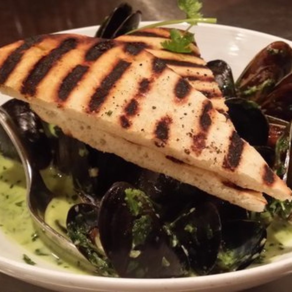 green curry mussels