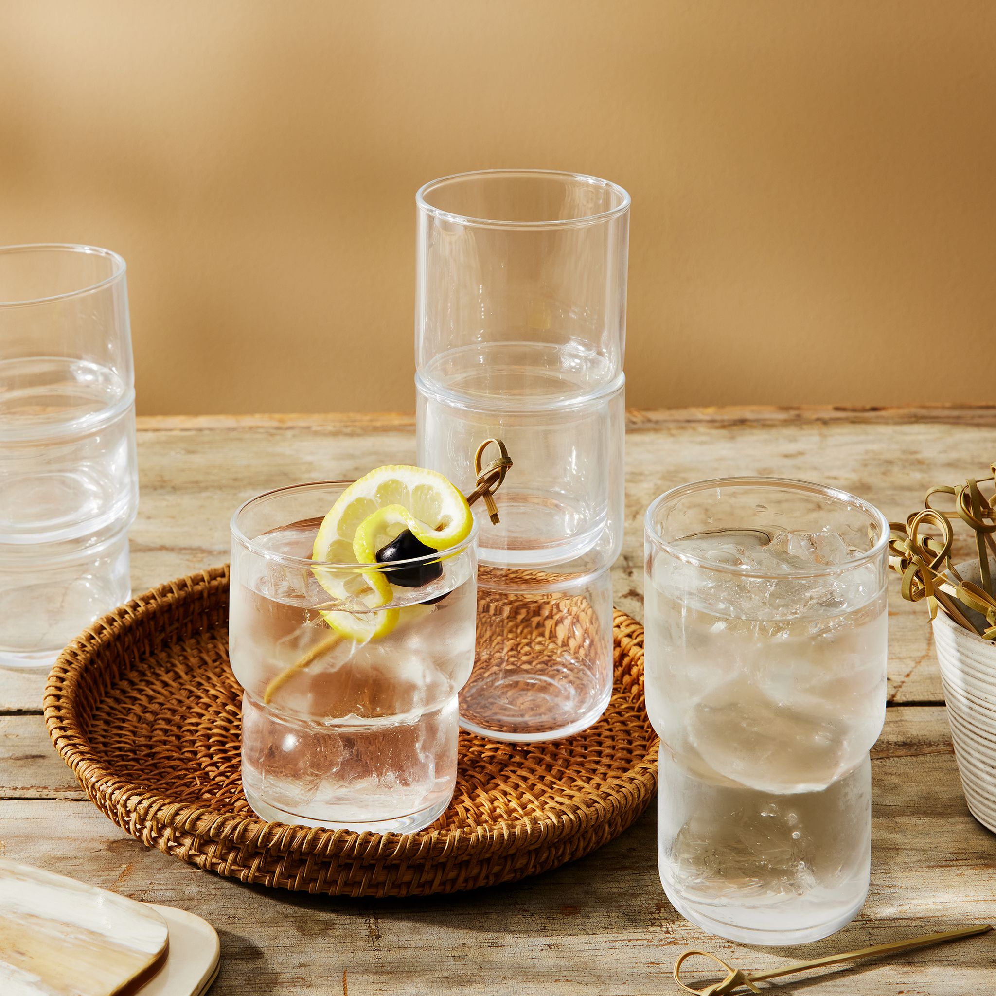 French Tightrope Stackable Glasses