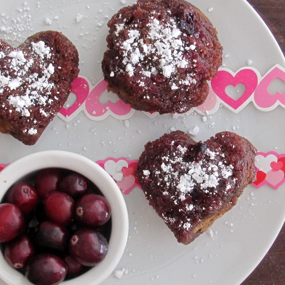 lovely cranberry upside down muffins