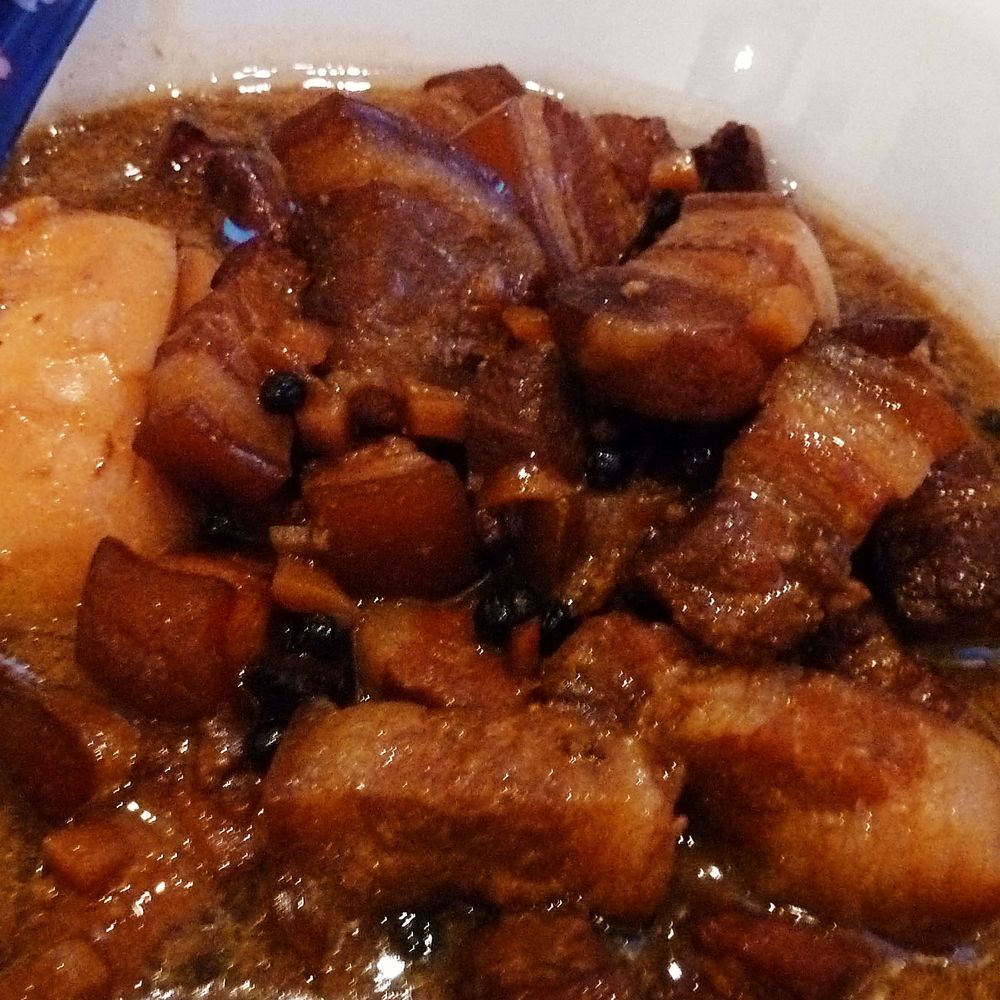 coconut pork belly stew (& the lazy girl's mushroom soup)