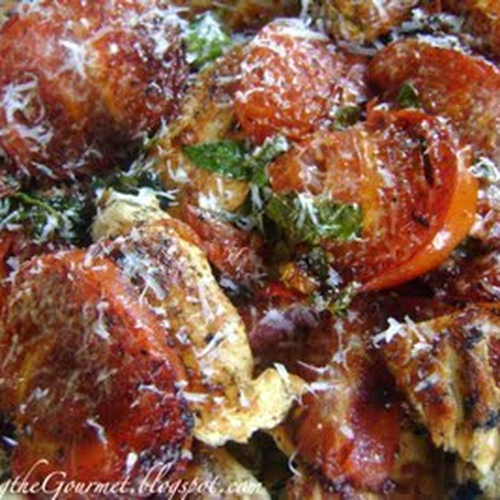 grilled chicken with fresh garden tomatoes