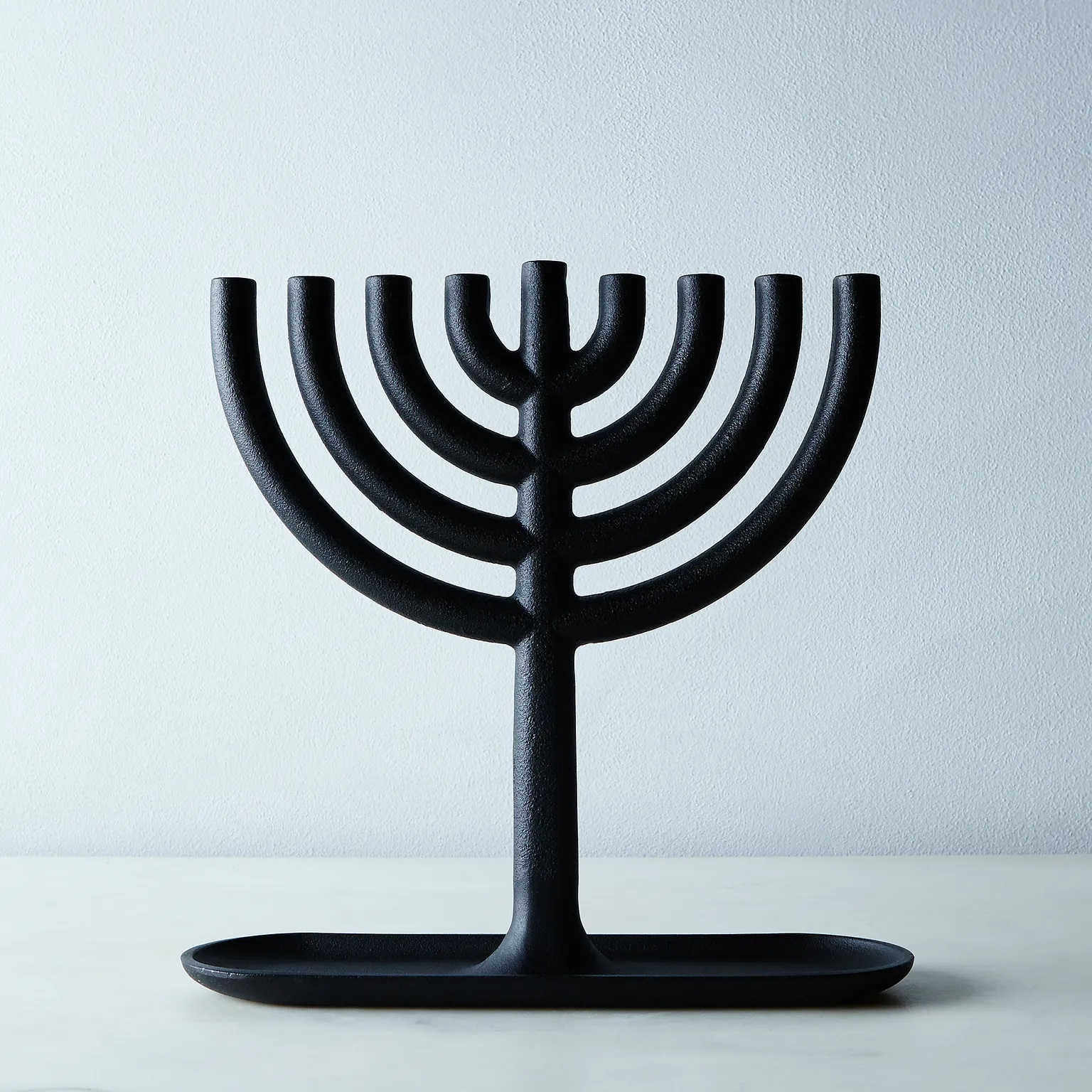AREAWARE Cast Iron Menorah for Hanukkah Candle Holder on Food52
