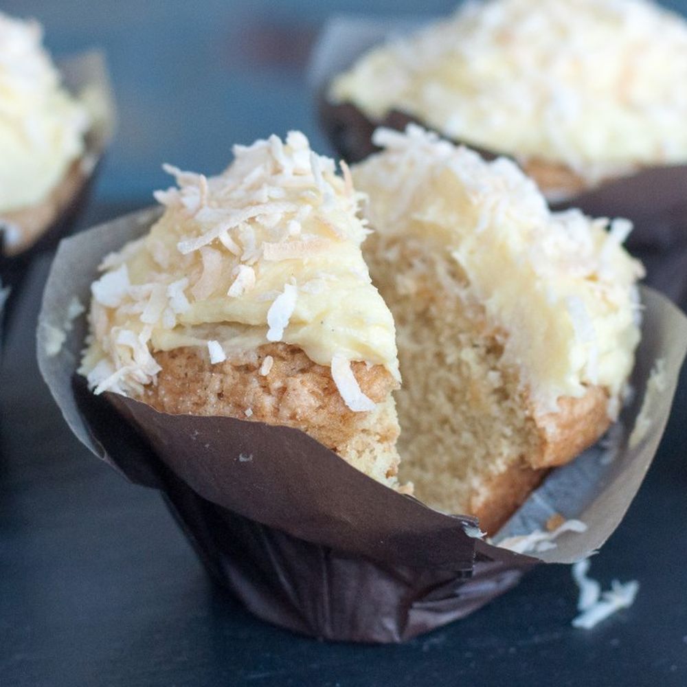 brazilian-style coconut truffle cupcakes