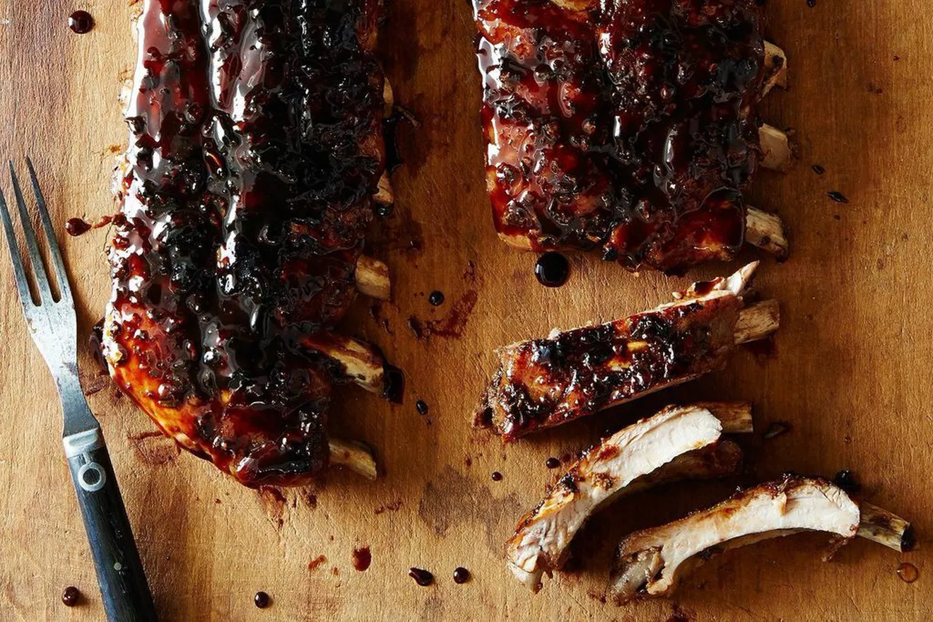 grilled balsamic ribs