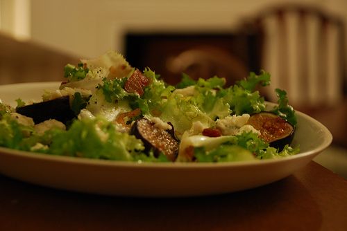 Warm Fig and Blue Cheese Salad