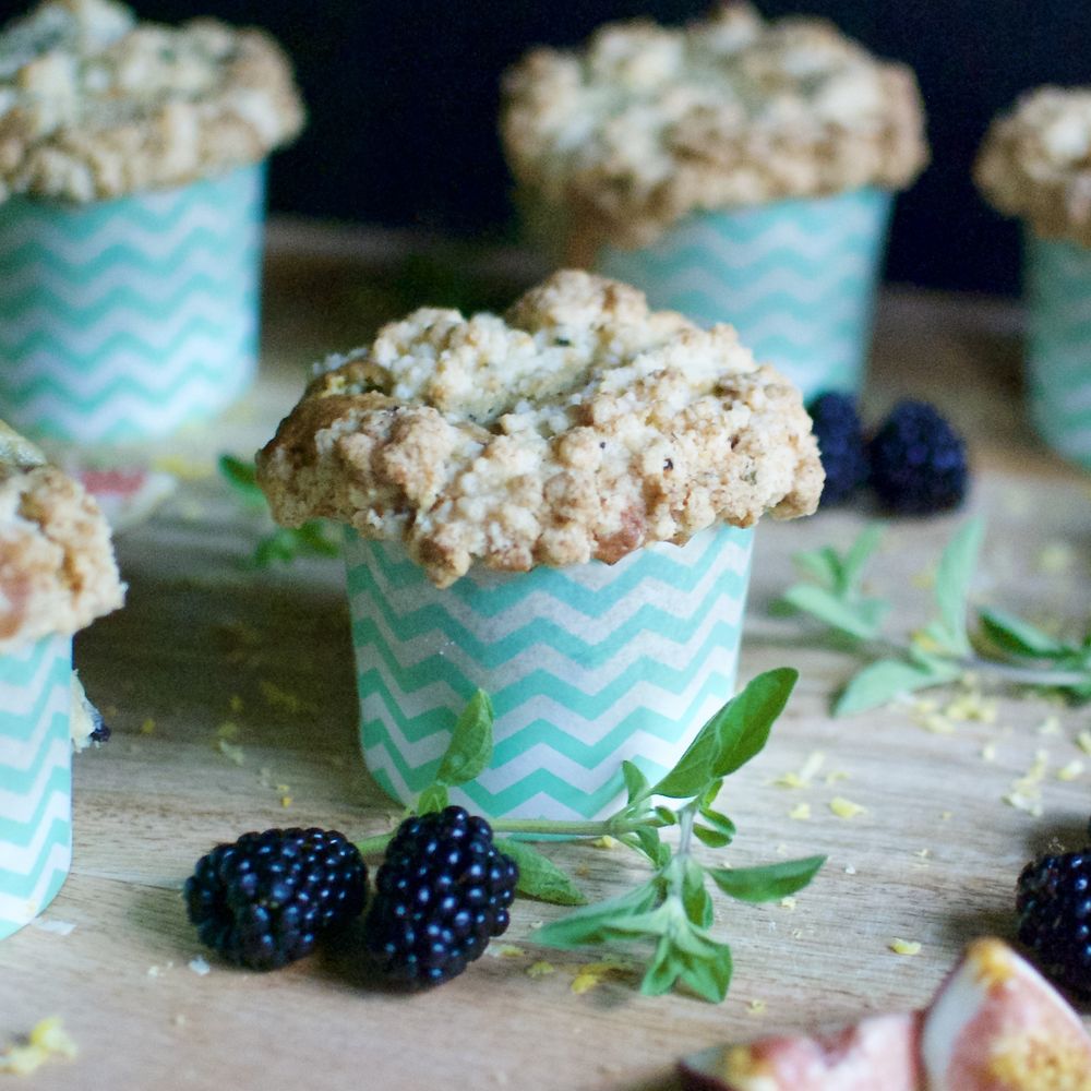 blackberry, lemon & thyme muffins