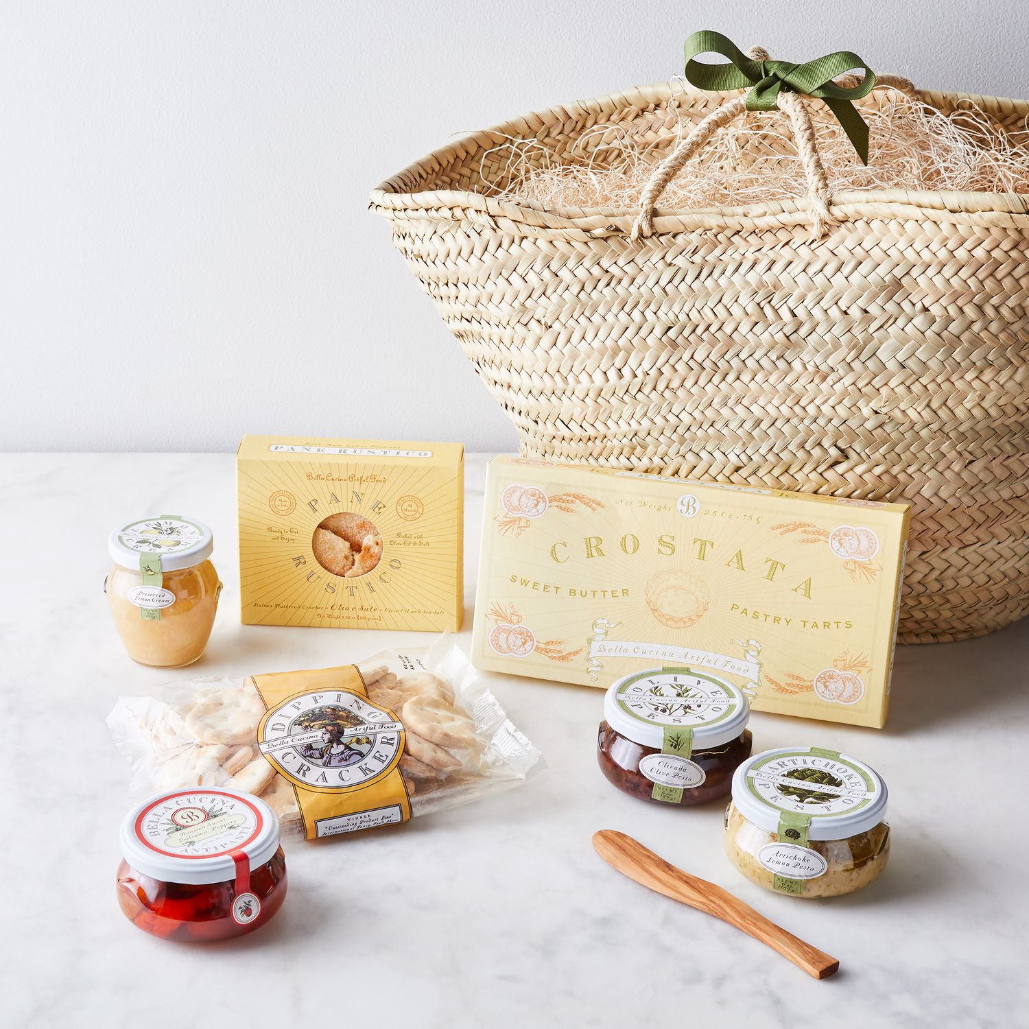 Bella Cucina Italian Antipasto Basket Gift Set with Olive Wood Knife on  Food52