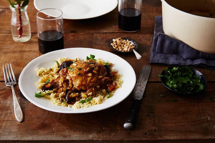 Moroccan Chicken Tagine with Figs and Apricots