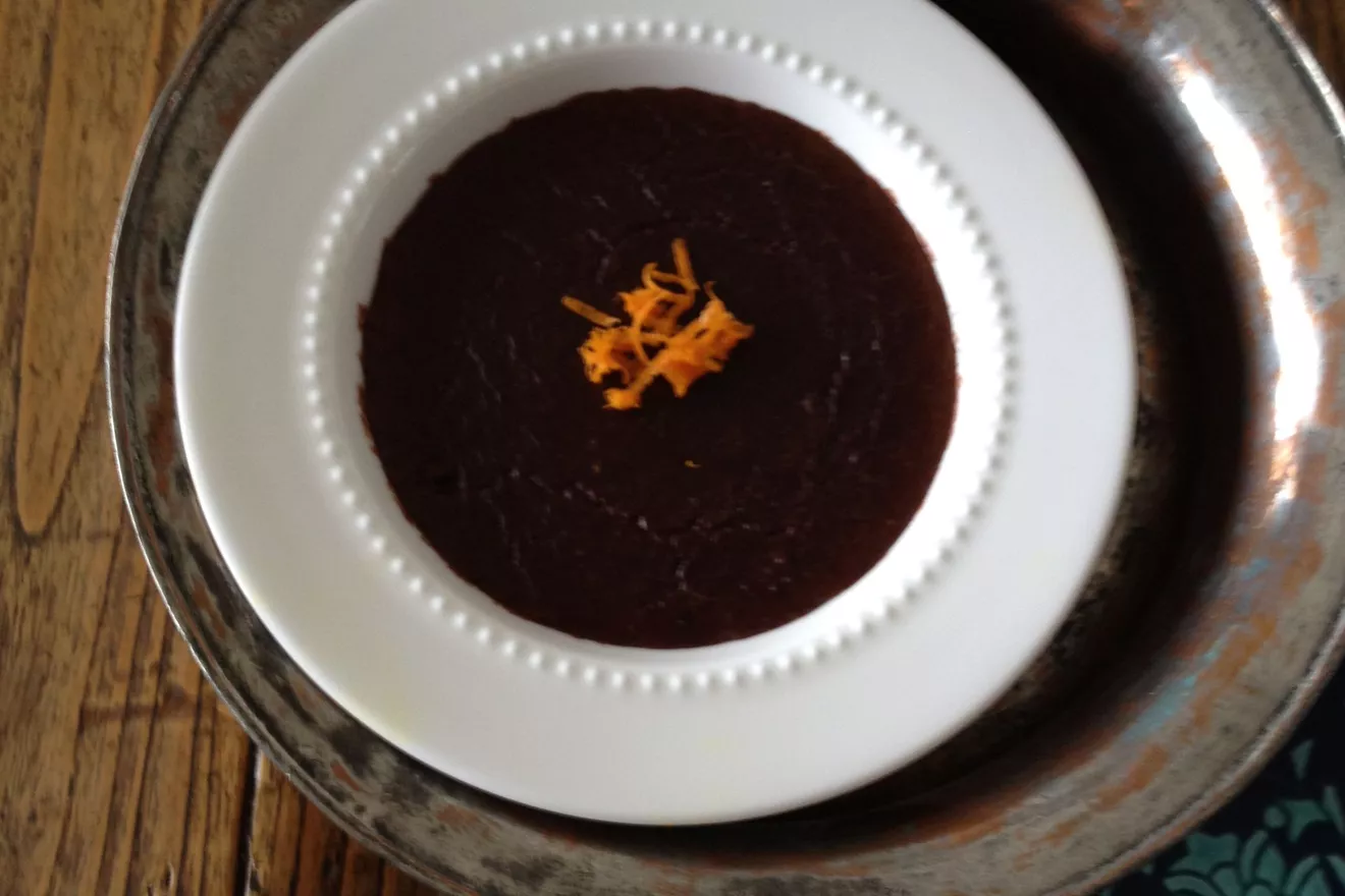 Cumin-Orange Chocolate Semolina Pudding