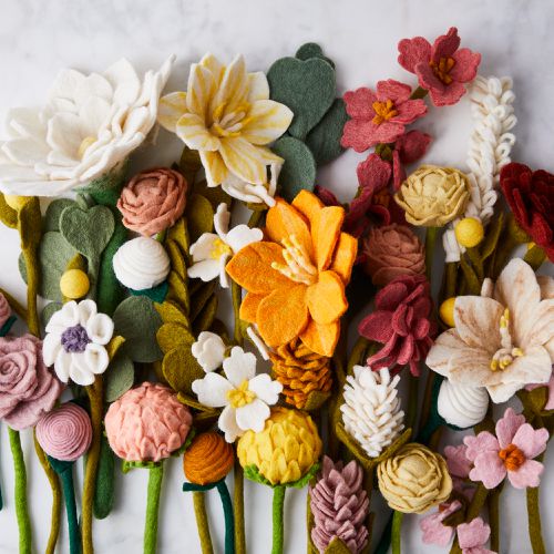 Global Goods Partners Handmade Felt Flower Bouquets, 23 Styles on