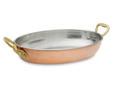 Ruffoni Copper Gratin Pan with Acorn Handles