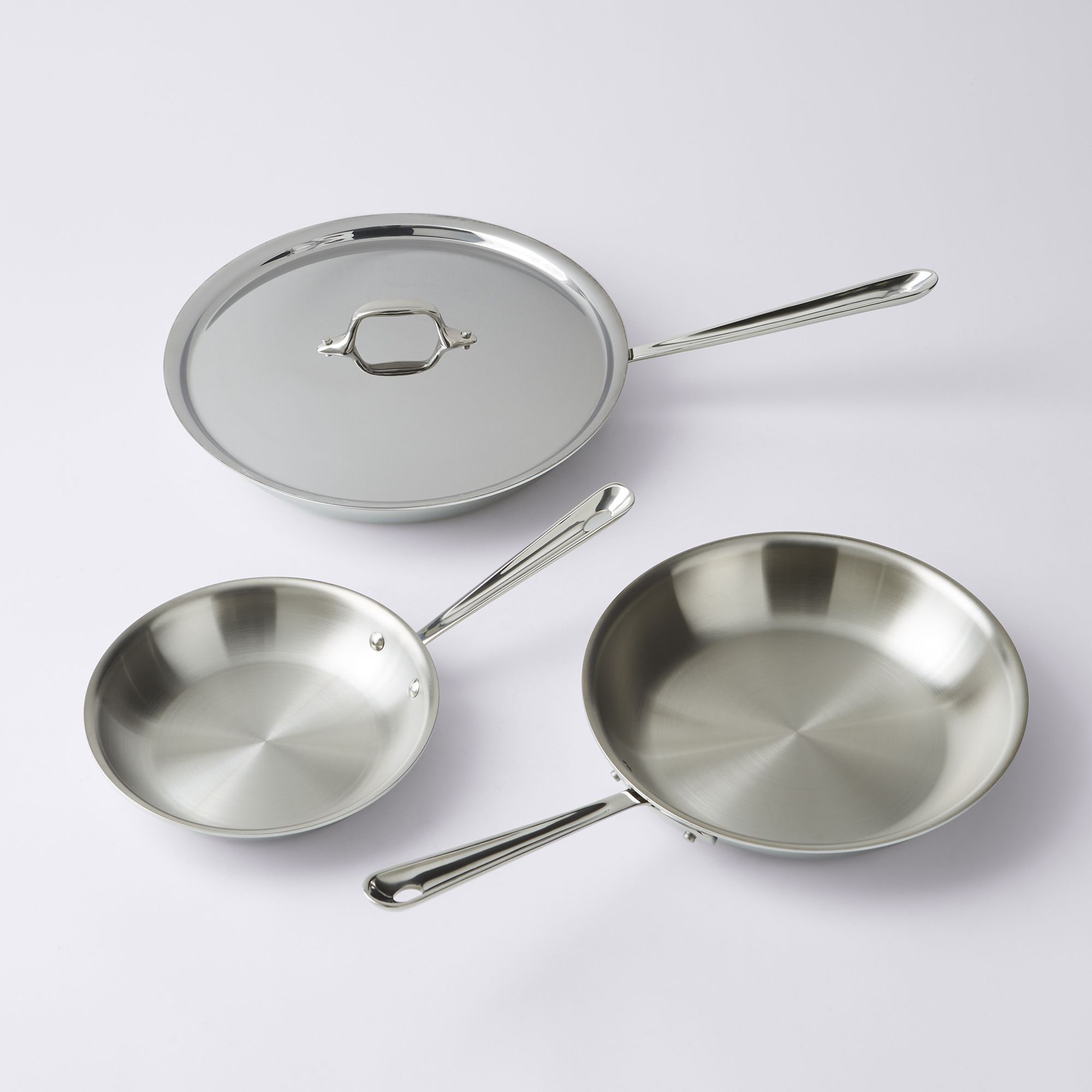 All-Clad Tri-Ply Stainless Steel 8 and 12 Fry Pan Set on QVC