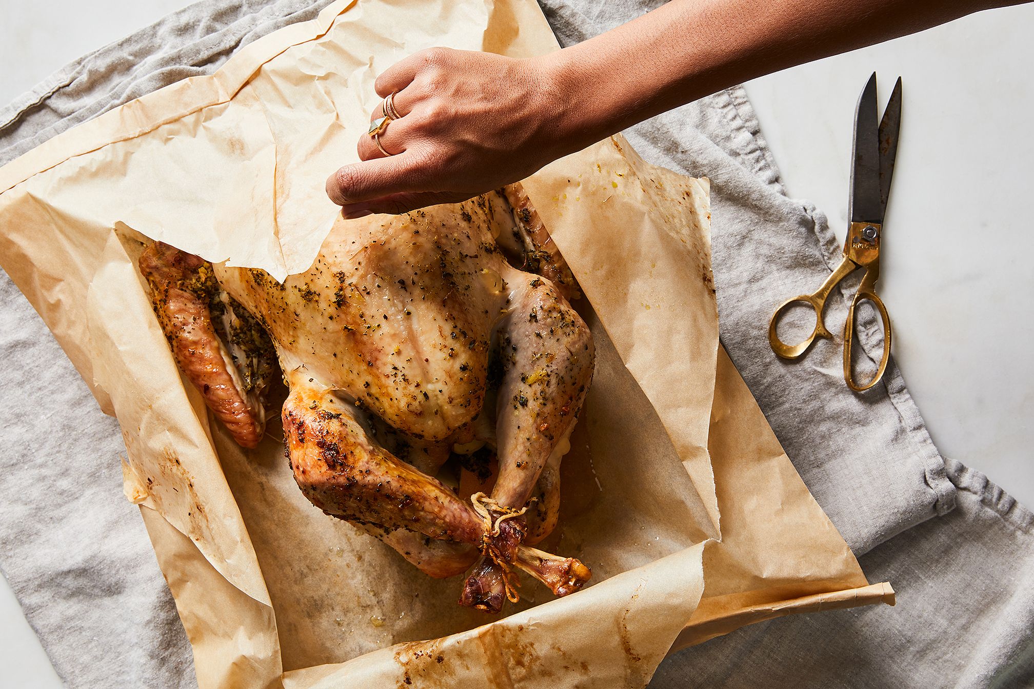 Best Roasting With Parchment Paper Recipe - How To Make Roasted Herbed  Turkey