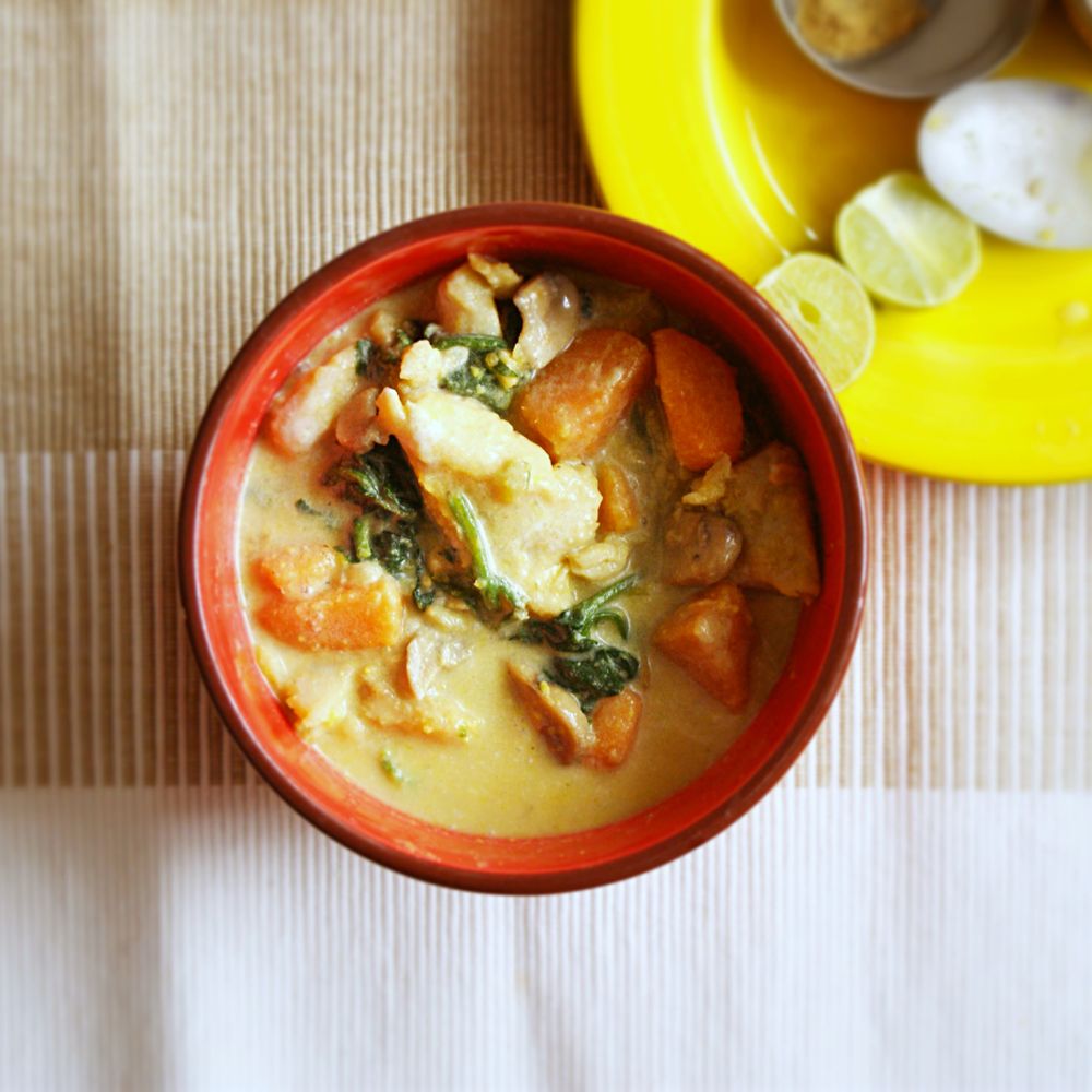 basa fish and sweet potato curry