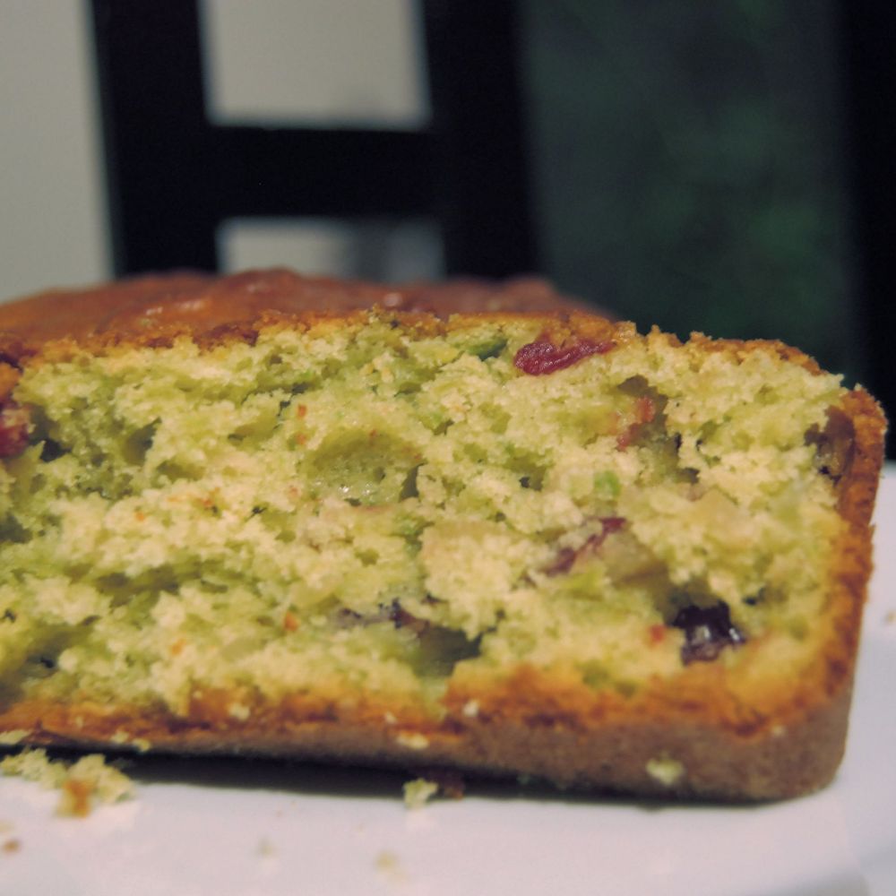 avocado, cranberry, and almond loaf