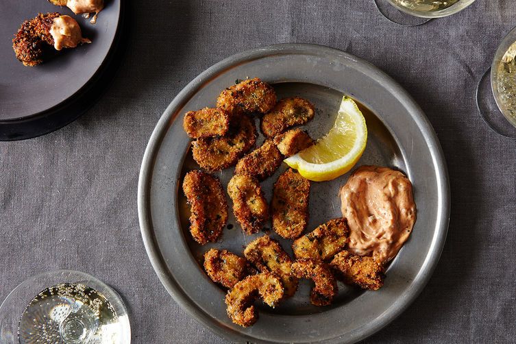 Fried Mushrooms with Paprika Remoulade