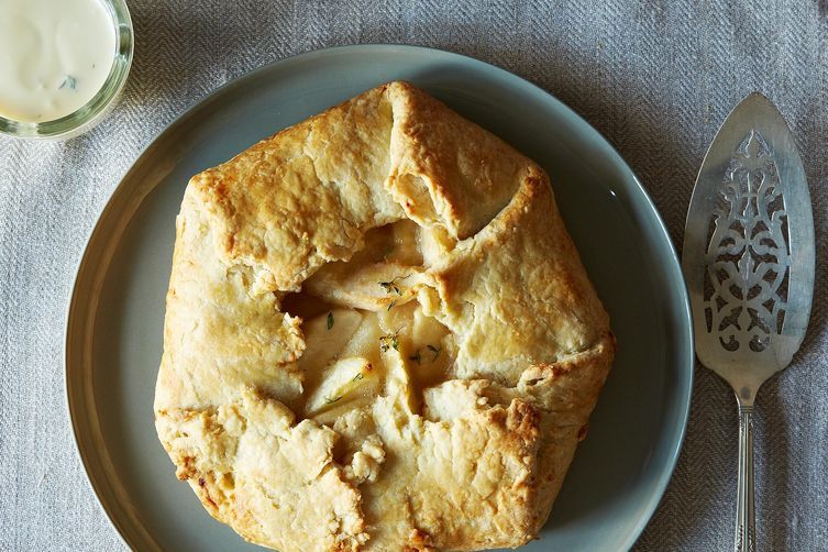 White Peach and Lemon Thyme Galette from Food52