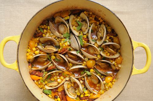 Corn, Bacon, and Clam Stew