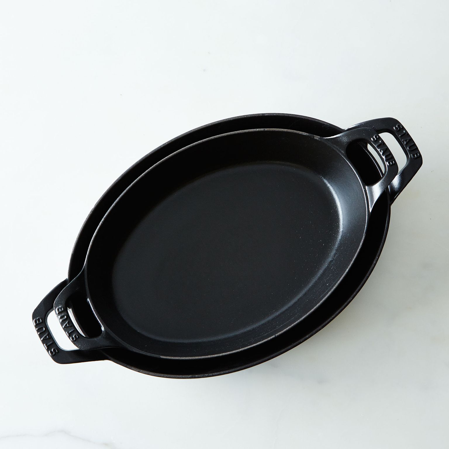 Staub Cast Iron 8 x 5.5 Oval Gratin Baking Dish - Matte Black