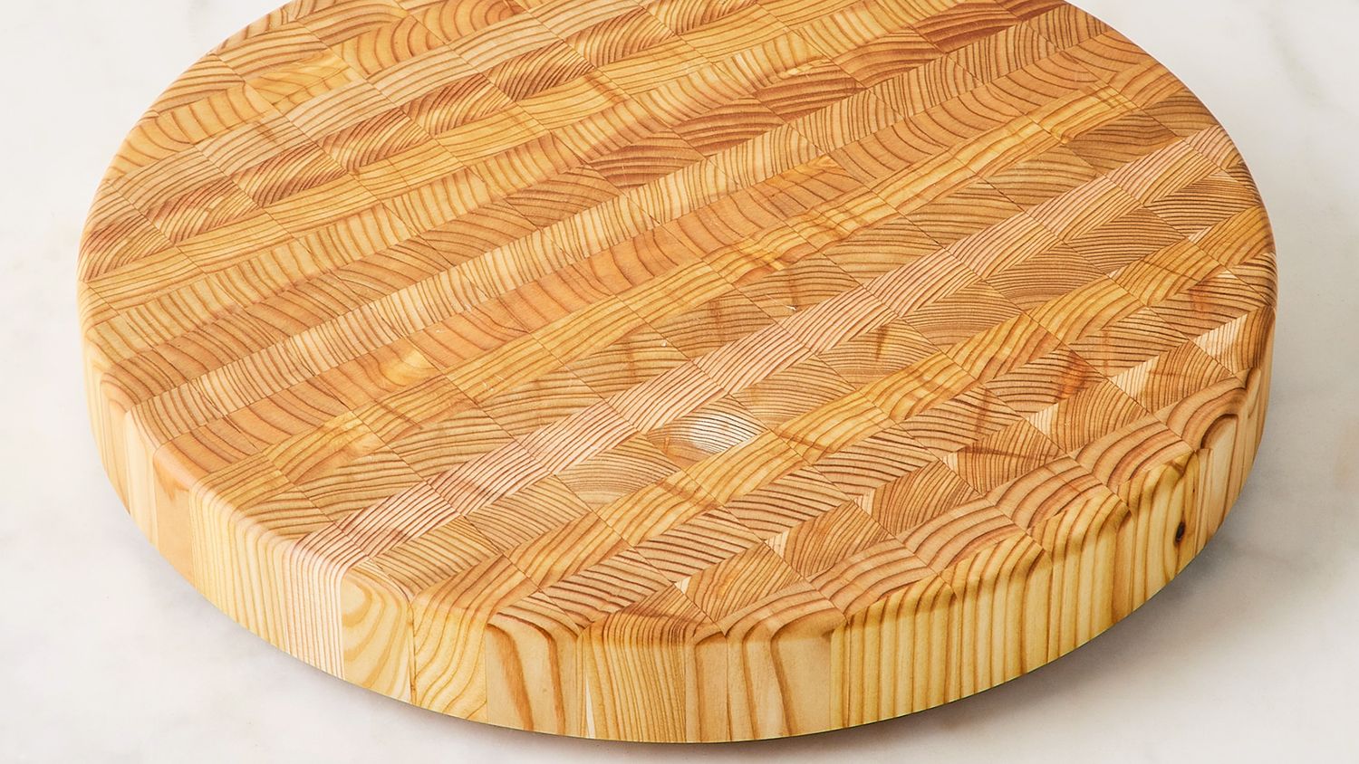 Larch Wood End-Grain Round Cutting Board, 2 Sizes on Food52