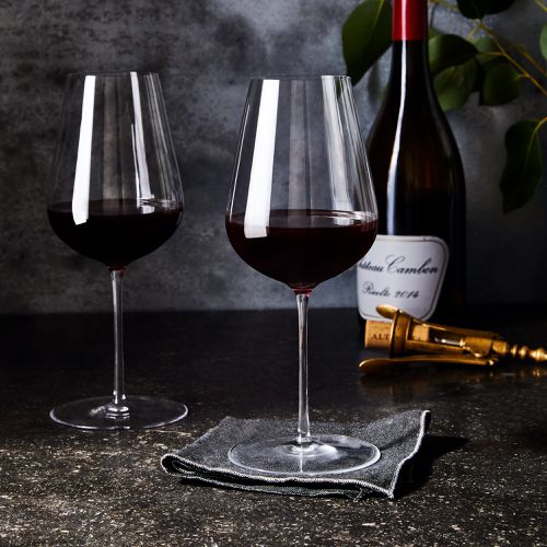 Fantasy Set of 2 Tall Red Wine Glasses