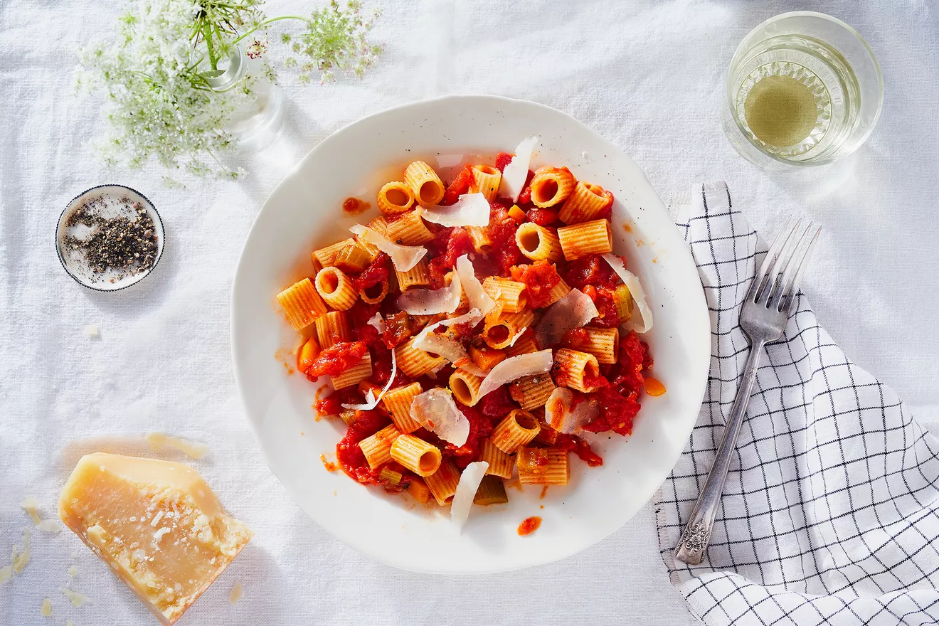 Marcella Hazan’s Tomato Sauce with Sautéed Vegetables and Olive Oil