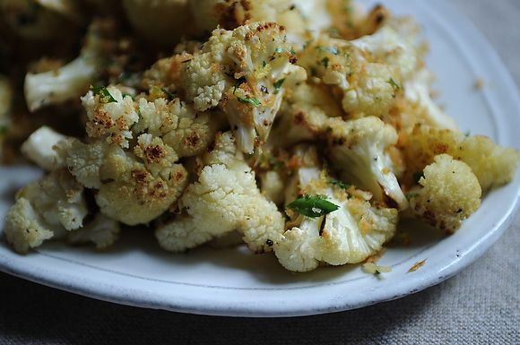 Roasted Cauliflower with Gremolata Breadcrumbs