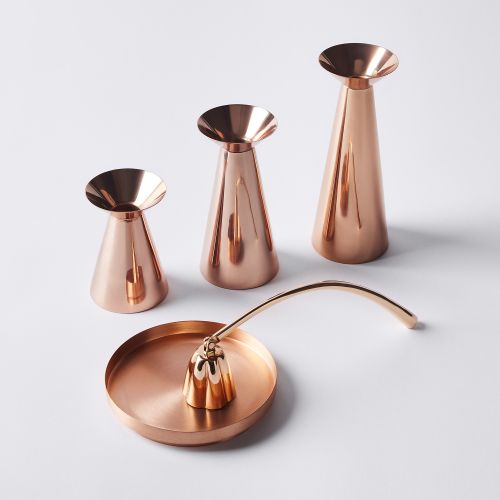 Floral Society Copper Collection, Taper Holders, Pillar Dish & Candle  Snuffer on Food52