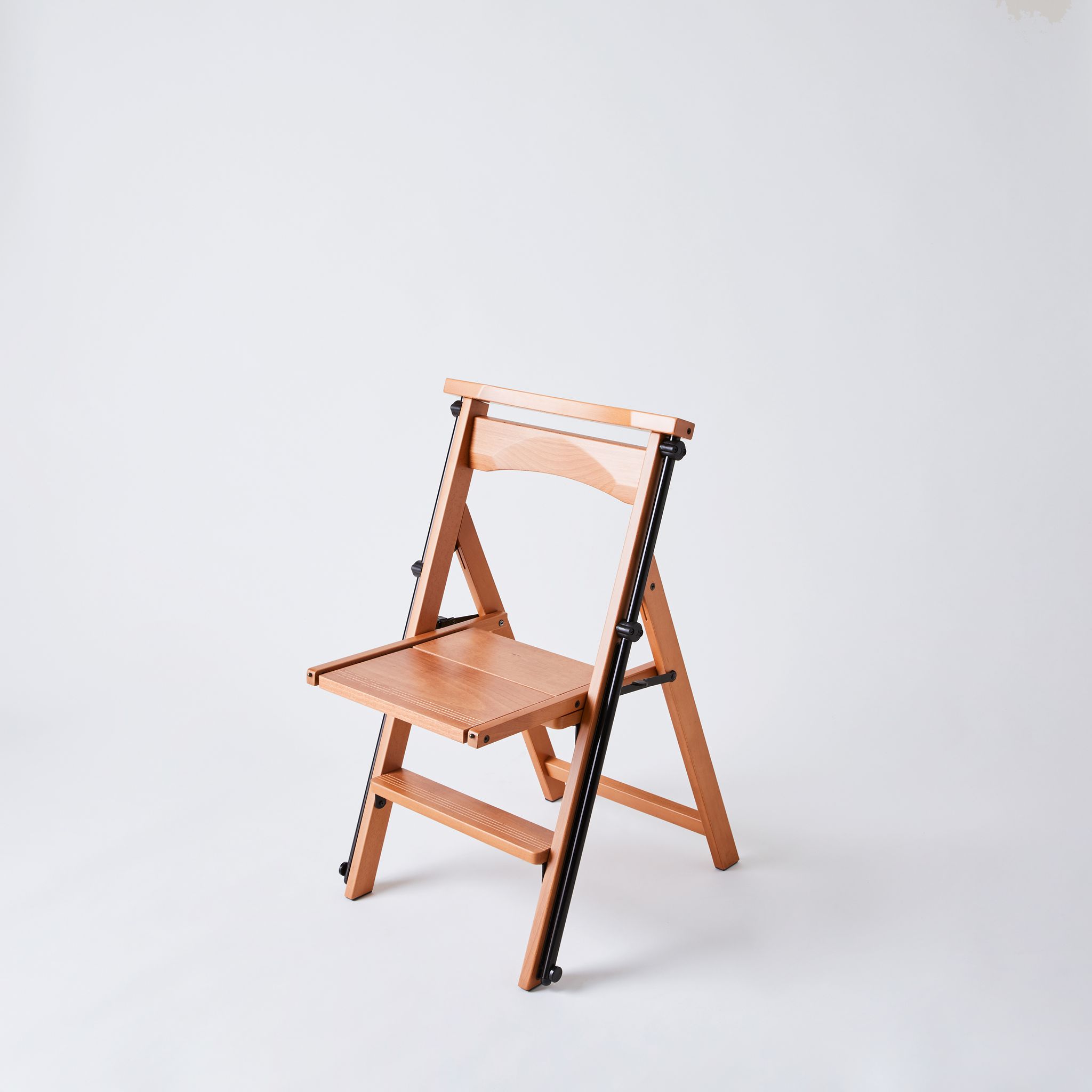 Convertible Wooden Chair Ladder, 4 Step