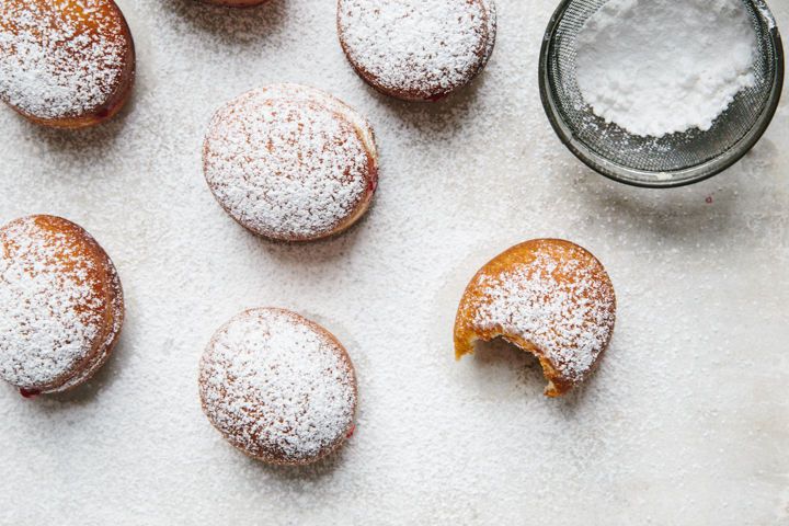 Cranberry-Ginger Jam Donuts