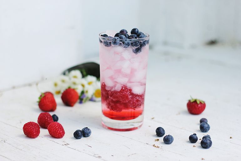 Red, White, and Blue Mocktail